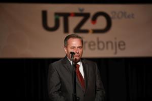 20 let UZTO Trebnje, foto Alenka Strazisar Lamovsek, v imenu vseh stirih zupanov je pozdravil Alojzij Kastelic